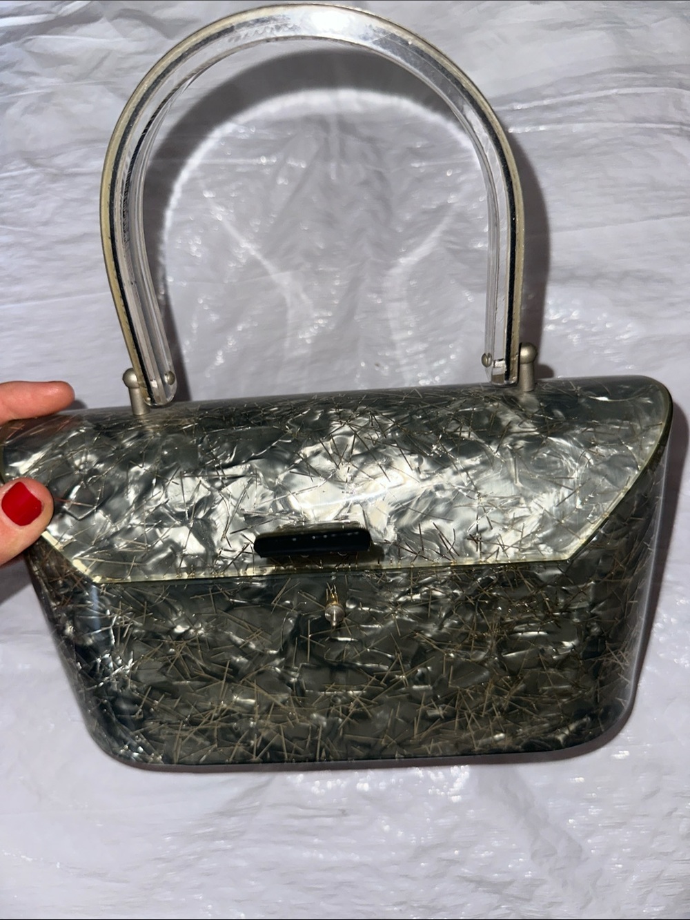 Vintage Lucite handle bag